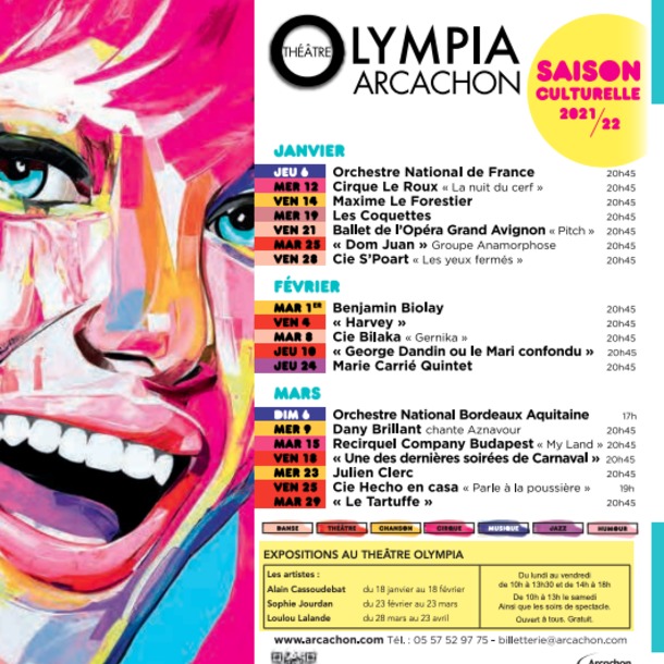 Programme saison culturelle Olympia  Arcachon